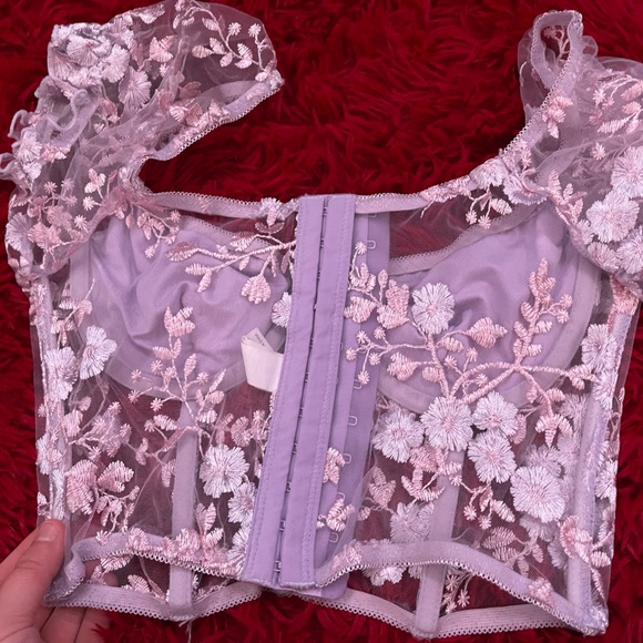ROMWE Tops Princessfairy Core See Through Corset Poshmark